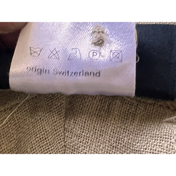 Akris Linen Pants Tan Switzerland Size 10 Wide Leg - Picture 6 of 15